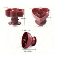 1 Donut Cake Mold Donut Cake Mold Hollow Cake Bread Embossing Mold Donut Printing Cookie Mold Cake Baking Small Tool - Mocha Brown - View 2