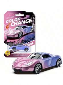 1pc Color Changing Alloy Car Model 1:60 Scale Alloy Racing Car Toy, Mini Color Changing Toy Sports Car, Perfect Birthday, Holiday, Halloween, Christmas Gift - Multicolor - View 16