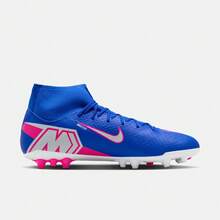 Nike Men's ZM SUPERFLY 10 ACADEMY AG Football Boots, High-Top FQ8329-446 - Blue - View 2