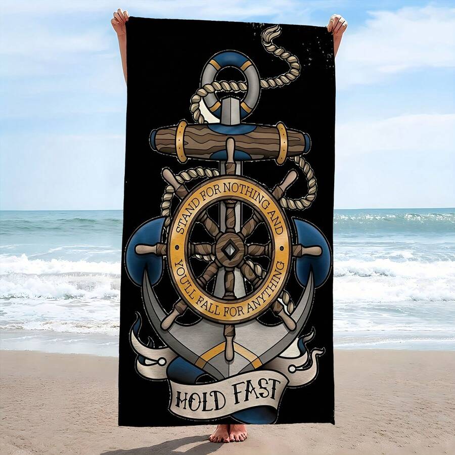 1pc Patterned Oversized Microfiber Beach Towel - 30x59inch 360g Highly Absorbent Quick-Dry, Vibrant Contemporary Style, Premium Versatile Design Travel, Swimming,, Surfing, Yoga, Camping, All-Season - 30*59inch - View 1