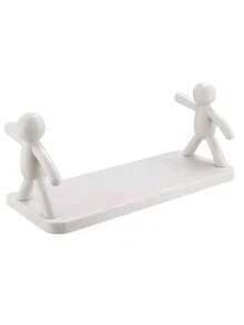 6 kệ đựng đồ treo tường hình người tí hon tiện dụng cho người thuê nhà, không cần khoan, tự dính (sức chứa 2,3 kg), kệ đựng đồ phòng tắm hình người sáng tạo, kệ đựng đồ thiết yếu màu trắng cho ký túc xá, kệ đựng gia vị nhà bếp hiện đại - Nhiều màu - Xem 13