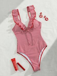 PEPPERMOLLY Bộ đồ bơi liền thân màu đỏ bán chạy nhất mùa Xuân/Hè 2026, thiết kế gợi cảm lãng mạn, dây đeo rộng tôn lên vẻ quyến rũ nữ tính, đồ bơi giúp thon gọn vóc dáng không thể thiếu cho bãi biển, tiệc bể bơi và kỳ nghỉ. - Đỏ - Xem 7