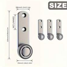 12件套重型静音推拉门滚轮套件，包含4个滚轮和8个螺丝 - 金属结构，定向轮，适用于床下储物柜、储物盒、轨道轮、推拉门五金套装、推拉门五金 - 彩色 - 查看 8