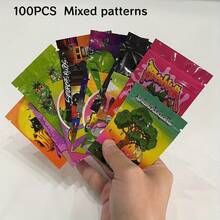 20/50/100pcs Self-Sealing Polyester Bags With Transparent Window - Odor-Proof Resealable Zipper Lock, Reusable Plastic Bags (7x10cm/1g) For Candy, Sweets, Gummies, Chocolate Storage - Colorful Cartoon Patterns, Bulk Packaging Suitable For Party, Gifts, Retail - Color - View 10