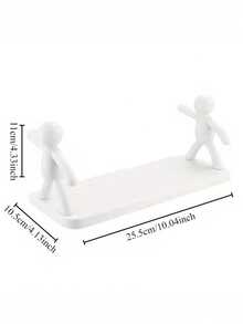 6 kệ đựng đồ treo tường hình người tí hon tiện dụng cho người thuê nhà, không cần khoan, tự dính (sức chứa 2,3 kg), kệ đựng đồ phòng tắm hình người sáng tạo, kệ đựng đồ thiết yếu màu trắng cho ký túc xá, kệ đựng gia vị nhà bếp hiện đại - Nhiều màu - Xem 16