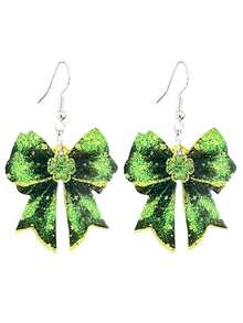 1 Pair Shiny Acrylic Boots With Bow Element, Suitable For St. Patrick's Day Accessories, Unisex, Suitable For Everyday Wear - Multicolor - View 9