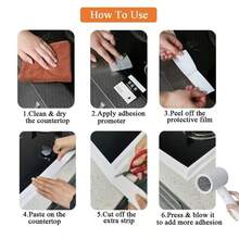 1条5米自粘PVC密封条胶带，适用于浴室、浴缸、卫生间、厨房，防水墙贴，白色防霉胶带 - 白色 - 查看 4