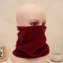 1 Piece, Drawstring Fleece Single-Layer Neck Warmer, Multiple Colours Available. Neck Warmer For Outdoor Sports, Cycling And Hiking.