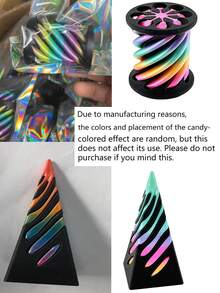 1 pieza/2 piezas Juguete reversible en espiral cónico cilíndrico impreso en 3D, Juguete giratorio de estructura en espiral para escritorio, regalo de fiesta de cumpleaños, accesorio para adolescentes, juguete antiestrés de giroscopio - Multicolor - Ver 11