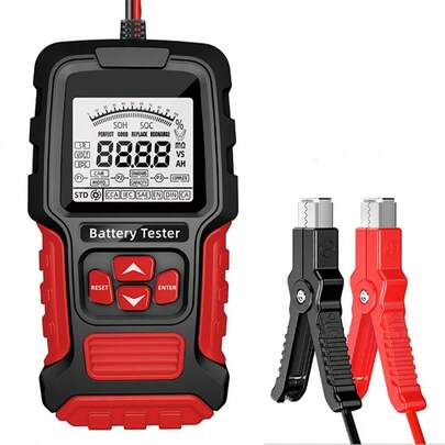 カーバッテリーテスター 24V 12V 負荷テスター、3~400AH、40-2000CCA、デジタル自動車用バッテリーアナライザー 車 トラック オートバイ ATV SUV ボート ヨット用