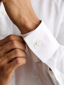 Personalized Cufflinks Customized For The Groom's Wedding - Father's Day Gift For Brothers - First Letter Cufflinks For The Groom's Gift - Multicolor - View 9