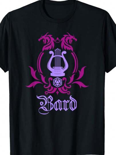 Bard T-Shirt..220g M-En's Cotton T-Shirt For Leisure - C-Asual And Comfortable StyleSuitable For All People, Whether WoM-En Or M-Enhigh-Quality Durable Fabric Suitable For All Seans,Ft To The Touch But Built To LastBreathabletops WoM.En Fall OutfiT.S For WoM.En VaC.Ation OutfiT.S WoM.En Halloween Costume