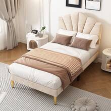 Bed Frames - Beige + Velvet - View 5