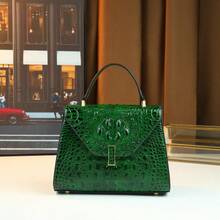 Túi xách nữ cổ điển đa năng dung tích lớn, khóa gập, họa tiết da cá sấu mới năm 2026. - Nhiều màu - Xem 13