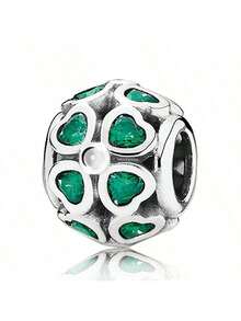 1pc Green Bead Pendant, In Shapes Such As Apple, Avocado, Coconut Tree, Frog, Turtle, Four-Leaf Clover, Etc. It Is Suitable For Your Original Bracelets, Necklaces, Etc. To Showcase Your Individuality Through DIY. - Green - View 19