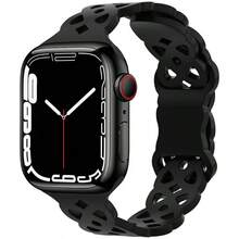 适用于 38mm、40mm、41mm、42mm、44mm、45mm、49mm 的硅胶编织表带，以及适用于 Series 11、10、9、8、7、6、SE、5、4、3、2、1 和 Ultra 的镂空编织运动表带。