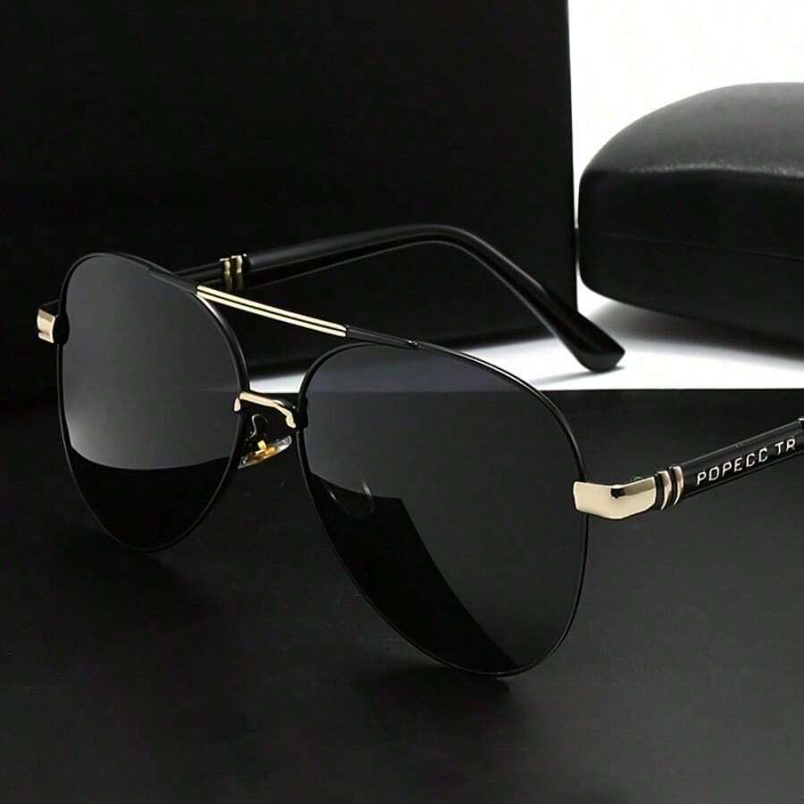 Neutral Polarized Fashionable , Designed Specifically For Travel And Driving Scenes, Suitable As Practical Accessories For Daily Wear. - 金色 - 查看 1