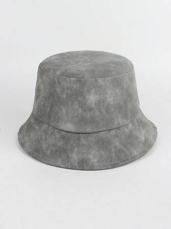 1 pieza Sombrero de cubo de piel de PU mate unisex, adecuado para uso diario, viajes, al aire libre, casual, deportes, ciclismo, turismo, calle, fiesta