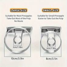 1件装简易菠萝去芯切片器，菠萝削皮刀，菠萝去芯器 - 不锈钢材质，舒适手柄 - 适用于家庭、厨房和餐厅使用，不锈钢菠萝切片器，菠萝去芯器，菠萝削皮器，菠萝去眼工具，菠萝切割器 - 彩色 - 查看 9