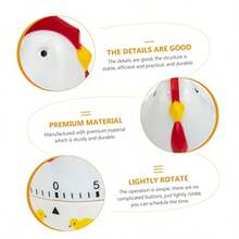 Cabilock 3 Piezas Temporizador de Cocina recordatorio de marcación de Cuerda Temporizador de Horno Relojes Egg Timer de horneado Dispositivo recordatorio de - coloressurtidos - Ver 2