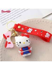 SANRIO 1个三丽鸥官方授权趣味周边钥匙扣卡通可爱钥匙链漂亮日常背包挂件汽车钥匙装饰派对礼物送给女朋友 - 彩色 - 查看 3