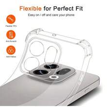 New 3-In-1 Transparent Anti-Drop Phone Case + Full Screen Tempered Glass Film + Lens Film For Find X9/X9Pro - Clear - View 2
