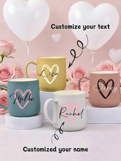 Custom Coffee Mugs, Can Be Customized With Your Photo/Name, Personalized Cups, Plastic Mug,Romantic Drinkware, Suitable For Women And Men, Ideal Gifts For Family And Friends, Halloween, Christmas Gifts, Anniversary Gifts, Souvenirs, Suitable For Companies, Individuals, Offices, Autumn And Winter Gifts, Valentine's Day Gifts/Personalized,Unique,Customized,Personalized Family Gift,Ideal Gifts For Her,Girlfriend,Friends,Family,Her/Personalized Gift For Mom's Birthday / Mother's Day,Kitchen Essentials