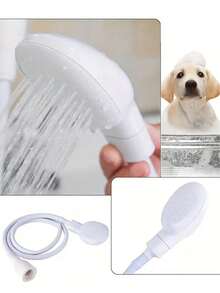 1 Set Multi-Function Faucet Shower Head - Adjustable Nozzle, Suitable For Pets, Cats And Human Hair Washing - Plug And Play, Easy Installation, Durable