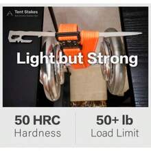 6 PCS 11 inch Tent Stakes Multifunctional -- Stainless Steel Heavy Duty Camping Pegs 2.47 oz Light Weight and Portable Wind Resistant Size for Camping Backpacking Garden Hammocks and Canopy.