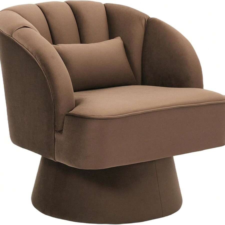 Living Room Chairs - Coffee-velvet - View 1