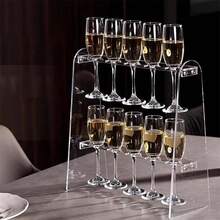 一套亚克力香槟杯展示架，高脚杯架，适用于生日、派对、婚礼