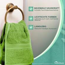 NatureMark NM-HT0860 Terry Hand Towels, Pack Of 8, 50 X 100 Cm, 100% Cotton, Pink - Silver Grey - View 10