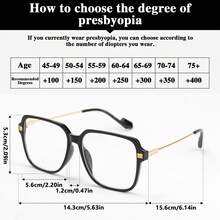 1pc Women's Oversized Reading Glasses, Minimalist Design Classic Colors, Paired With Metal Temples, Sophisticated Design Elevates Premium Feel Reading Glasses, High-Quality PC Material, Comfortable Wear Non-Deformable, Suitable For Office And Daily Reading - Màu nâu - Xem 5