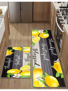 1pc Lemon Print Washable Decorative Rug - Non-Slip Printed Doormat, Dust-Proof Entryway Mat - Suitable For Kitchen, Bathroom And Entrance - Ideal For Home Decor - Perfect Housewarming Gift - Multicolor - View 12