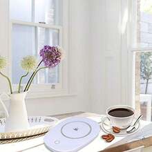 AXIDUN Calentador de Taza de Café de Acero Inoxidable, Calentador Termostático Eléctrico, Calentador de Taza Inteligente para la Oficina y el Hogar,Café, Té, Sopa de Leche de Agua (hasta 131°F/55 °C) - / - Ver 4