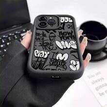 Flexible, Drop-Resistant Graffiti Art Protective Case With Camera Protection. Case For Apple  13, 14, 15, 11, 12, 16, 17 Pro Max, 17 Air, 14, 15, 16 Plus XR, Galaxy A03, A04E, A05S, A10S, A11, A12, A13 4G, A14, A15, A20, A23, A32, A34, A35, A50S, A30S, A51 4G, A52S 5G, A54, A55, A71 4G, A72, S20, S21, S23 FE, S22, S23 Ultra, S24 Plus, M34, A07, A17, S25 Edge, Redmi A2, A1, A3, 8, 9A, 10C, 12 5G, 12C, 11A, 13, 13C, 14C, POCO C55, C65, X3, X4, X6, X7 PRO 5G M3 F3 F5 F6 F6 F7 PRO F7 Ultra Note 8 8 Pro 9 9s 9 Pro 10s 11s 4G 11 Pro 12 5G 12S 4G 12 Pro 5G 13 4G 13 Pro 4G 14 Pro 5g 14 5G 14 Pro 4g 5g K80PRO A5 11 12 Lite 14 15T Pro 15T 15 4G 15 Pro Plus MOTO E13 G04 4G G24 4G E14 G14 G22 G30 G10 G20 G34 G53 G54 G84 Edge 60 PRO 5G Infinix 50s VIVO 5G REALME C71 UV Custom Printing Minimalist Anti-Scratch Case Perfect Fit P2533 - 粉色 - 查看 5