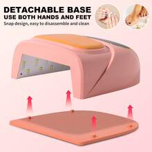 LIMEGIRL 2000mAh 手枕式 UV/LED 美甲灯，可充电快速固化 U 型凝胶美甲烘干机，新手友好型大容量美甲灯，适用于家庭和美甲沙龙，新年和生日礼物，橙色、白色、紫色 - 彩色 - 查看 5