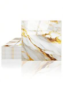 11 件 1m2 铂金亮面大理石纹仿瓷砖墙贴防水防潮加厚墙面翻新墙纸 3d 自粘墙板浴室，翻新贴纸可撕墙板，墙纸，壁纸，春季装饰用品让您的家焕然一新，节日装饰贴纸礼物生日毕业 - 白金 - 查看 14