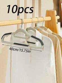 10 chiếc móc treo quần áo chịu lực, chống trượt, dùng để sắp xếp tủ quần áo tại nhà, móc treo áo khoác có tay cầm bằng nhung, móc treo quần áo tiết kiệm không gian cho phòng ngủ, phòng giặt và tủ quần áo. - Nhiều màu - Xem 13