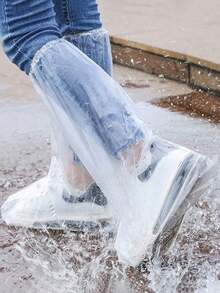 5pcs Reusable Anti-Slip Waterproof Rain Shoe Covers, Thick Disposable Rain Boots, Back To School Supplies, Summer Cooling, Beach, Travel Insulation, Galentines, Puppy, Carnival, Spring Summer Picks, Brides Maid Gifts, Room, Bedroom Decor, Bedroom Decor, Beach, Travel, For Men, For Women, Vacation - Multicolor - View 2