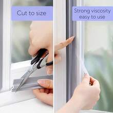 1卷防风雨自粘窗户密封条 - 塑料防水、防风、隔音胶带，用于防风、防尘、防雨和降噪，472英寸 - 1200cm/472inch - 查看 7