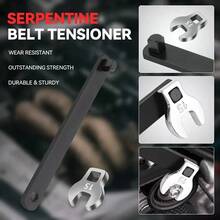 Automotive Belt Tool Set - Pulley Removal Wrench Kit, Car Belt Install Extractor | Engine Repair Socket Kit, Heavy Duty Serpentine Wrench Tool, With 3/8 Inch Square Drive And 13 14 15 16 18mm Crowfoot Wrenches, For Trucks, Sedans, Workshop Garage Mechanics - A - View 3