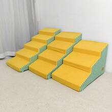 BingoPaw 3/4/5 Steps Dog Ramp Steps For Bed Sofa Car Pet Stairs For Puppies & Senior Pets - Grey - View 12