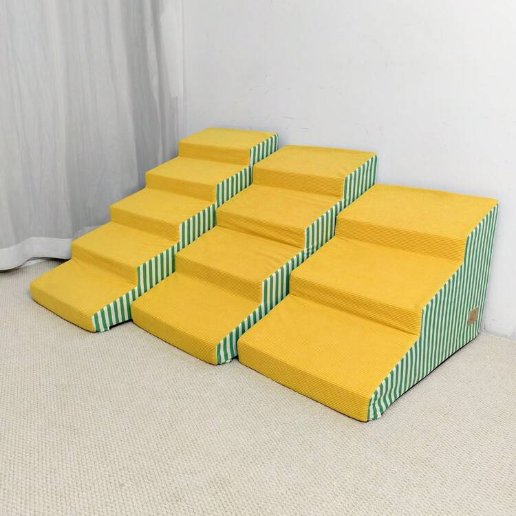 BingoPaw 3/4/5 Steps Dog Ramp Steps For Bed Sofa Car Pet Stairs For Puppies & Senior Pets - Grey - View 11