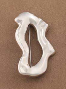 1pc Fashionable Silver & Gold Alloy Lip Shape Brooch Pin, Lips Open Mouth Brooch Pin Suitable For Women's Daily Wear - Gold and Silver - View 6