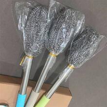 1pc Stainless Steel Pot Brush, Long Handle Dish Washing Brush, Non-Scratch, Pot Cleaning Tool, Home Bottle & Jar Cleaning Brush, No Shedding, Steel Wool Brush - Multicolor - View 7