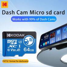 Kodak 128GB 行車記錄器記憶卡 32GB 監控攝影機原廠 Micro SD 卡 256GB 記憶卡 64GB 高速 V30 SD 閃存卡，相容於手機/筆記型電腦/桌上型電腦 - 藍色 - 查看 3