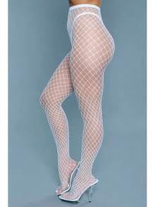 1pc High Elasticity Women's Fishnet Pantyhose, Seamless And Unlined Fishnet Stockings - Multicolor - View 33