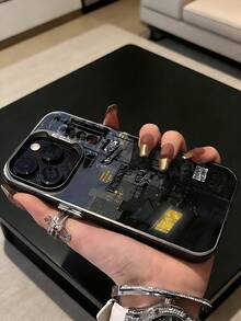 1pc Fashionable City Night Scenery Printed Anti-Drop Phone Protective Case Compatible With Iphone 7P, XR, 11, 12, 13, 14, 15, 16 Pro Max, 17 Pro Max, 17 Pro, Air 17, S22, S23, S24, S25 Ultra, A13, A14, A15, A16, A53, A54, A55 And More - Multicolor - View 5