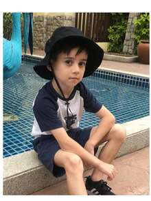 1pc UPF Sun Protection Kids Bucket Hat, Soft & Lightweight Summer Cap, Suitable For 2-9 Years Old Boys & Girls Beach Play - 1PC - View 4